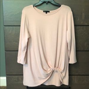 Gibson pink 3/4 sleeve length lightweight sweater